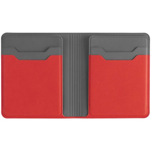 Картхолдер с отделением для купюр Dual, красный