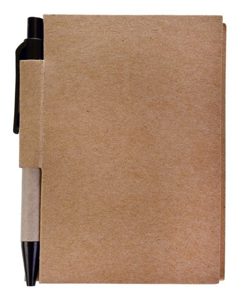 Мини-блокнот Eco Light с ручкой с черными элементами