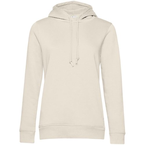 Толстовка с капюшоном женская BNC Inspire (Organic), молочно-белая