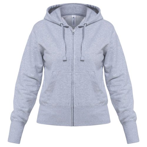 Толстовка женская Hooded Full Zip серый меланж