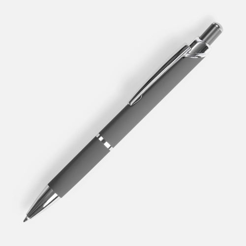 Ручка шариковая Chromos Soft Touch, серая