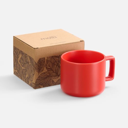 Чашка Jumbo в коробке матовая, красная