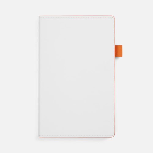 Ежедневник White Shall, недатированный, бело-оранжевый