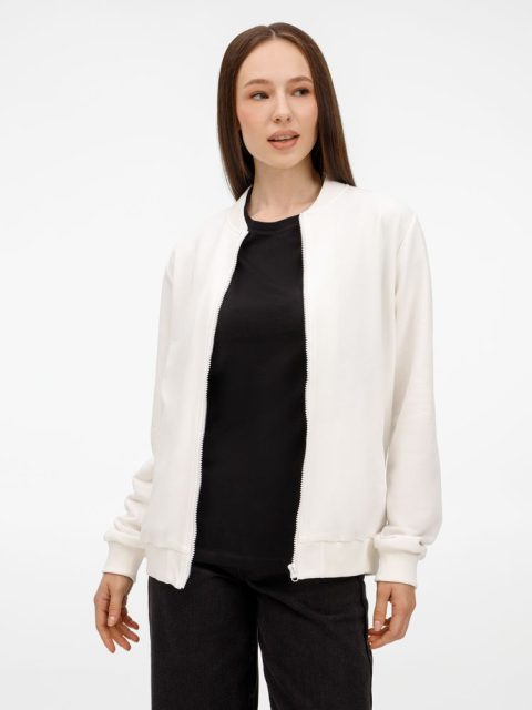 Бомбер унисекс Townie, молочно-белый