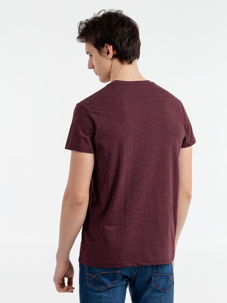 Футболка мужская Regent Fit 150, бордовый меланж — изображение 4