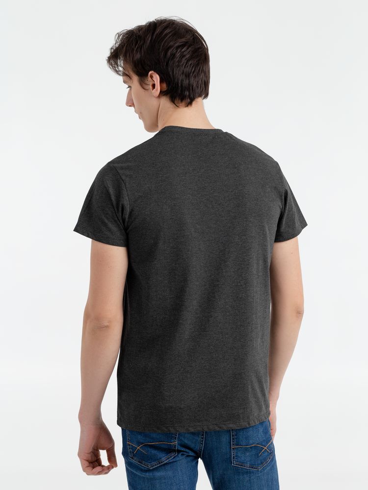 Футболка мужская Regent Fit 150, черный меланж — изображение 4