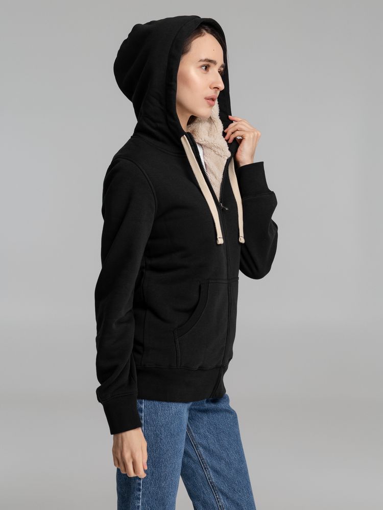 Толстовка унисекс на молнии Sherpa 280, черная — изображение 7