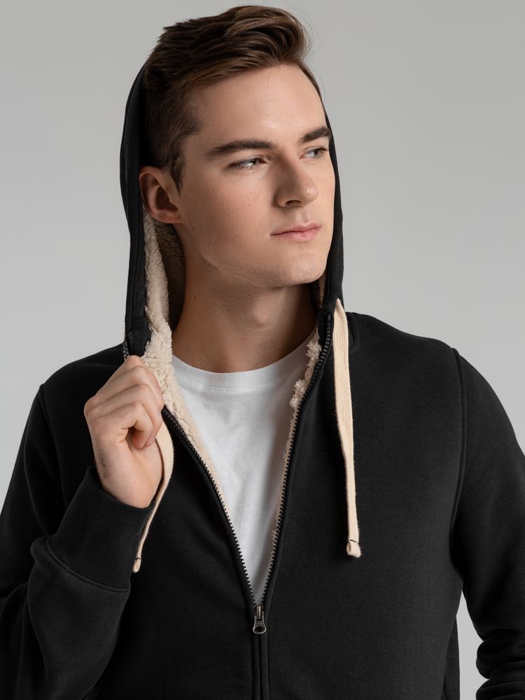 Толстовка унисекс на молнии Sherpa 280, черная — изображение 13