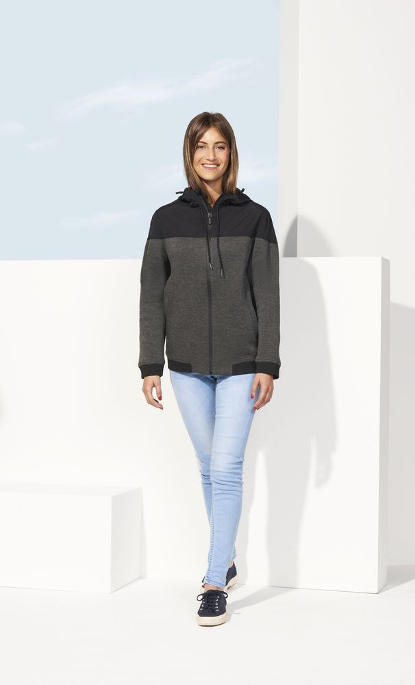 Куртка унисекс Voltage, серый меланж с темно-синим — изображение 6