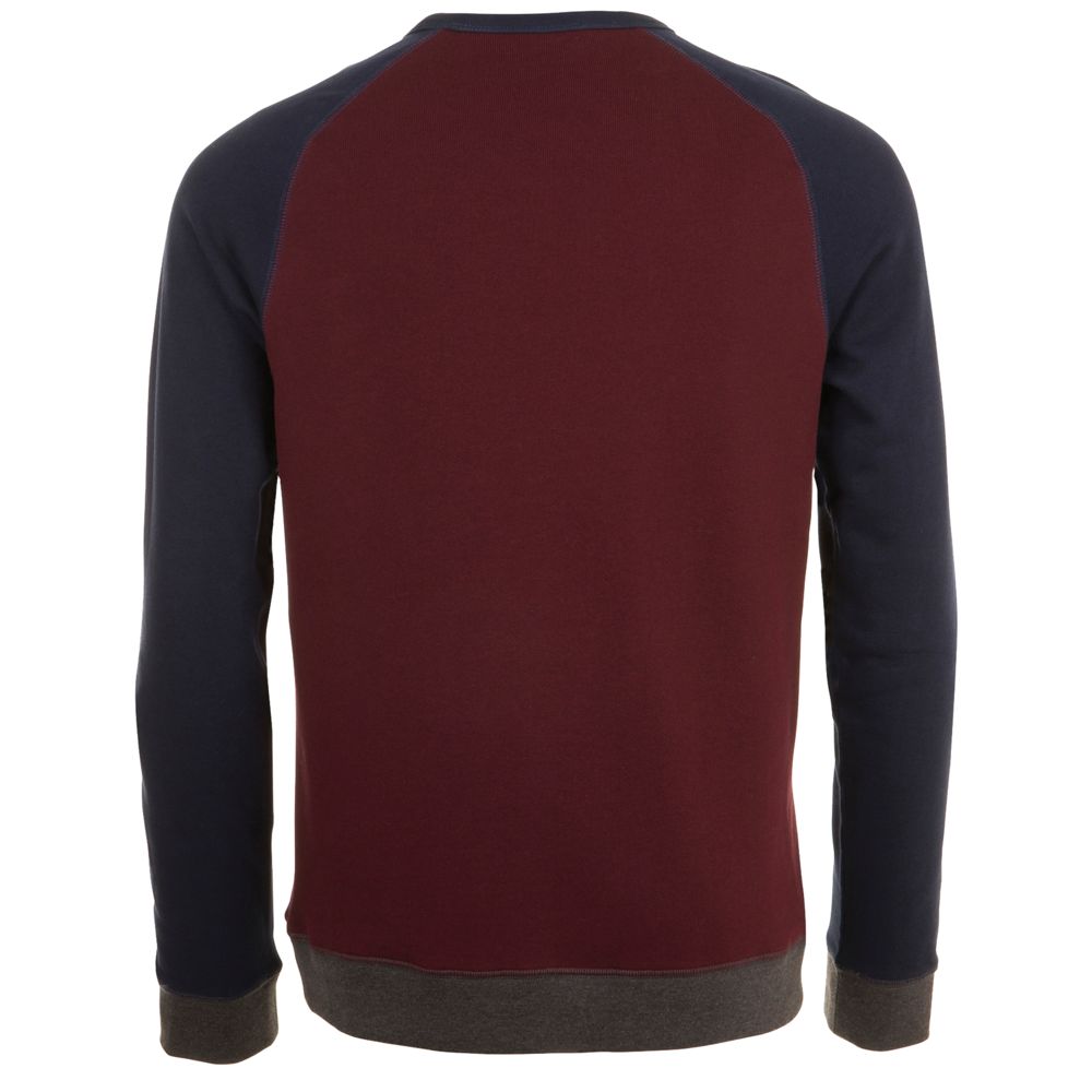 Толстовка унисекс Sandro, бордовая с темно-синим — изображение 3