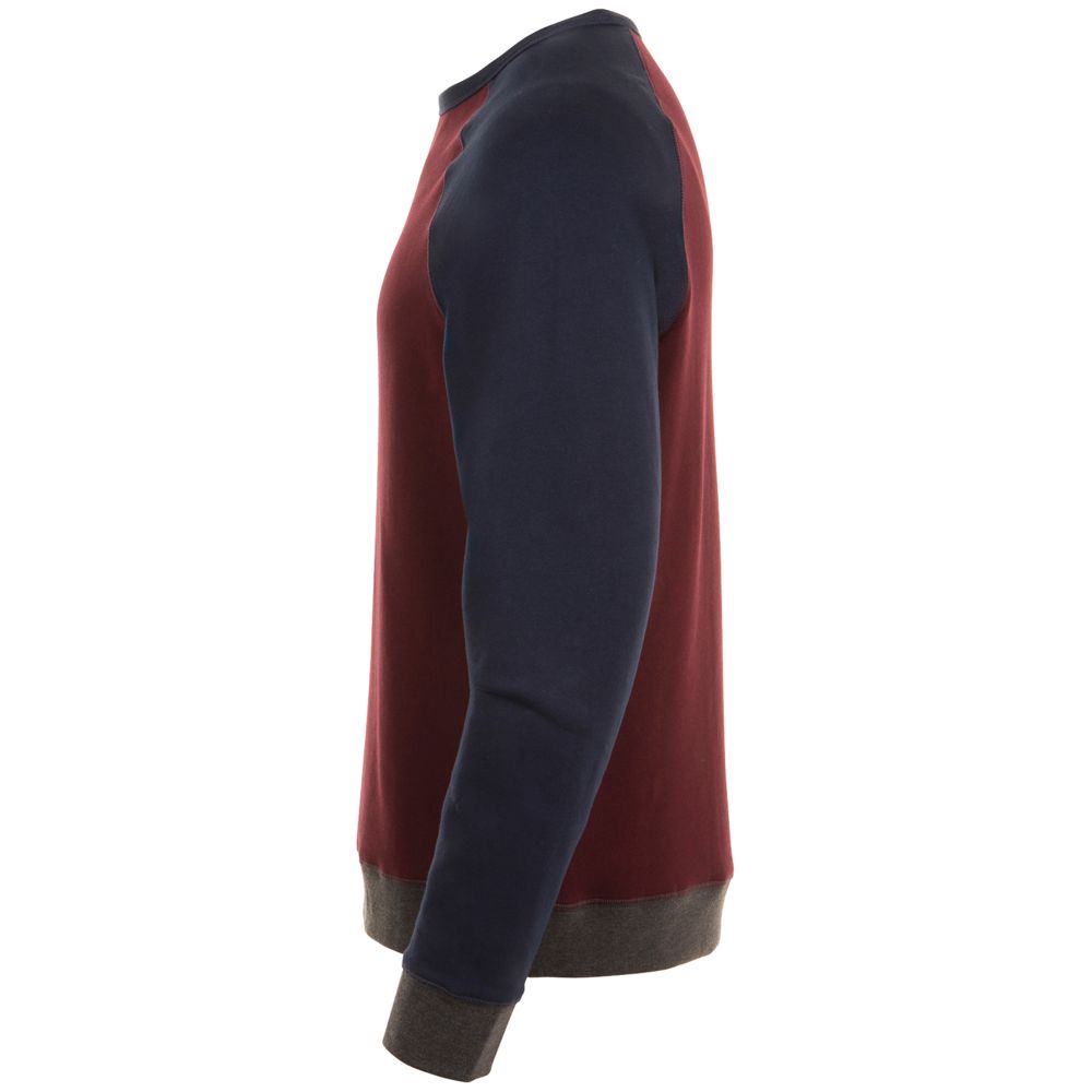 Толстовка унисекс Sandro, бордовая с темно-синим — изображение 4