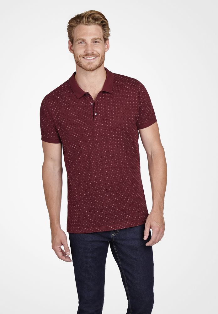 Рубашка поло мужская Brandy Men, темно-синяя с белым — изображение 6