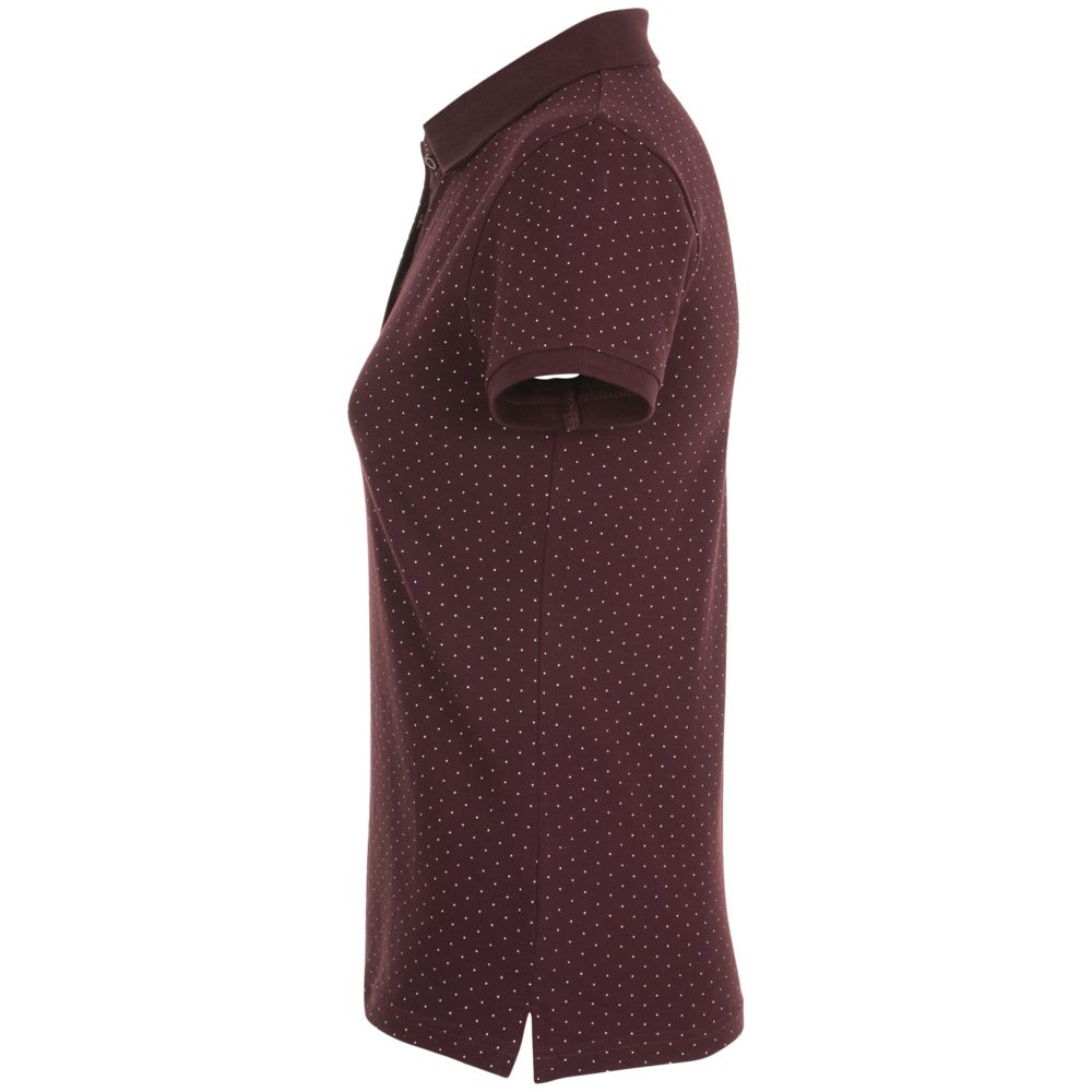 Рубашка поло женская Brandy Women, бордовая с белым — изображение 4
