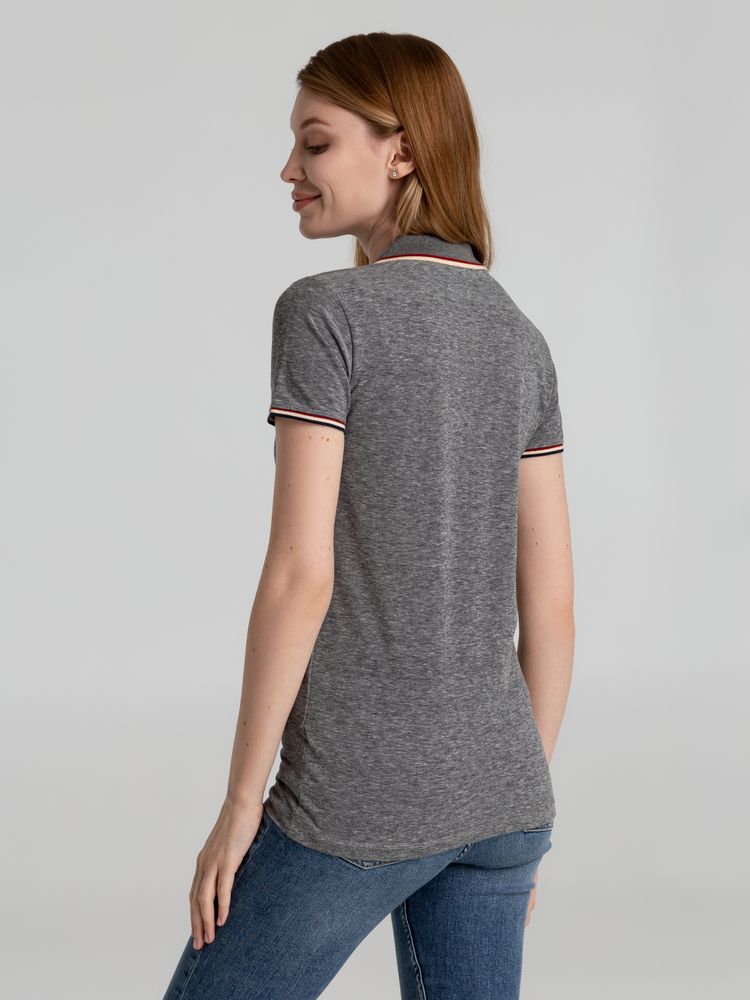 Рубашка поло женская Paname Women, черный меланж — изображение 6