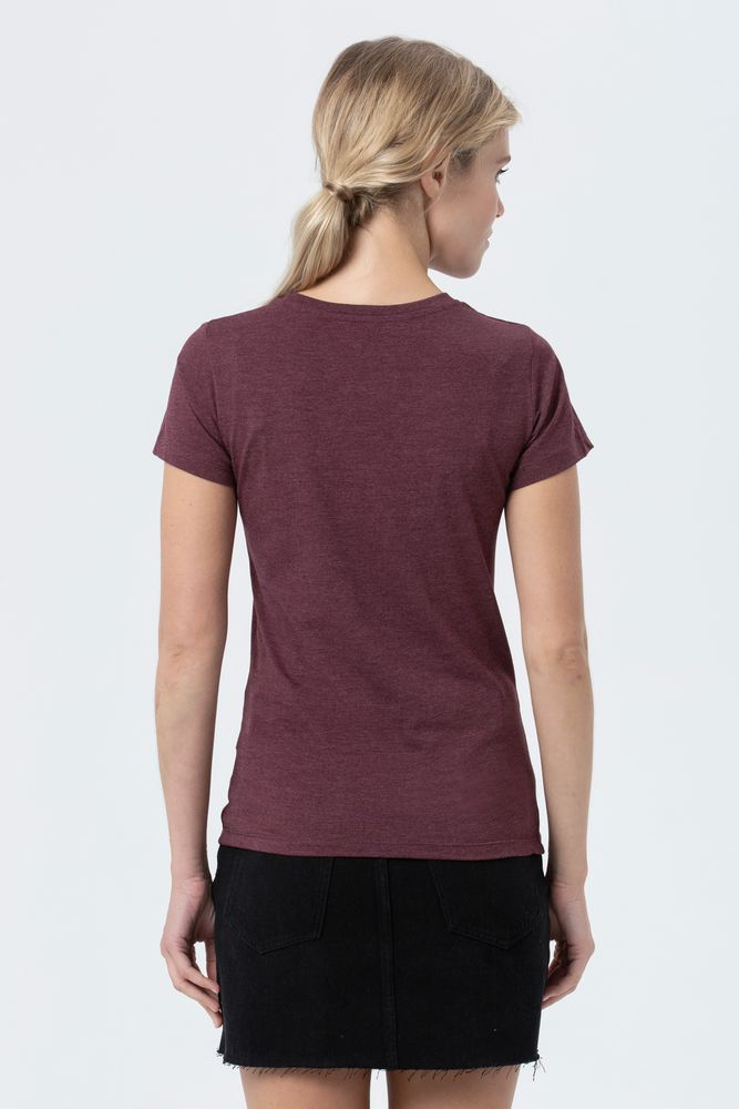 Футболка женская Regent Fit Women, бордовый меланж — изображение 6