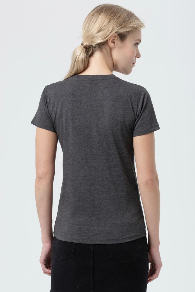 Футболка женская Regent Fit Women, черный меланж — изображение 6