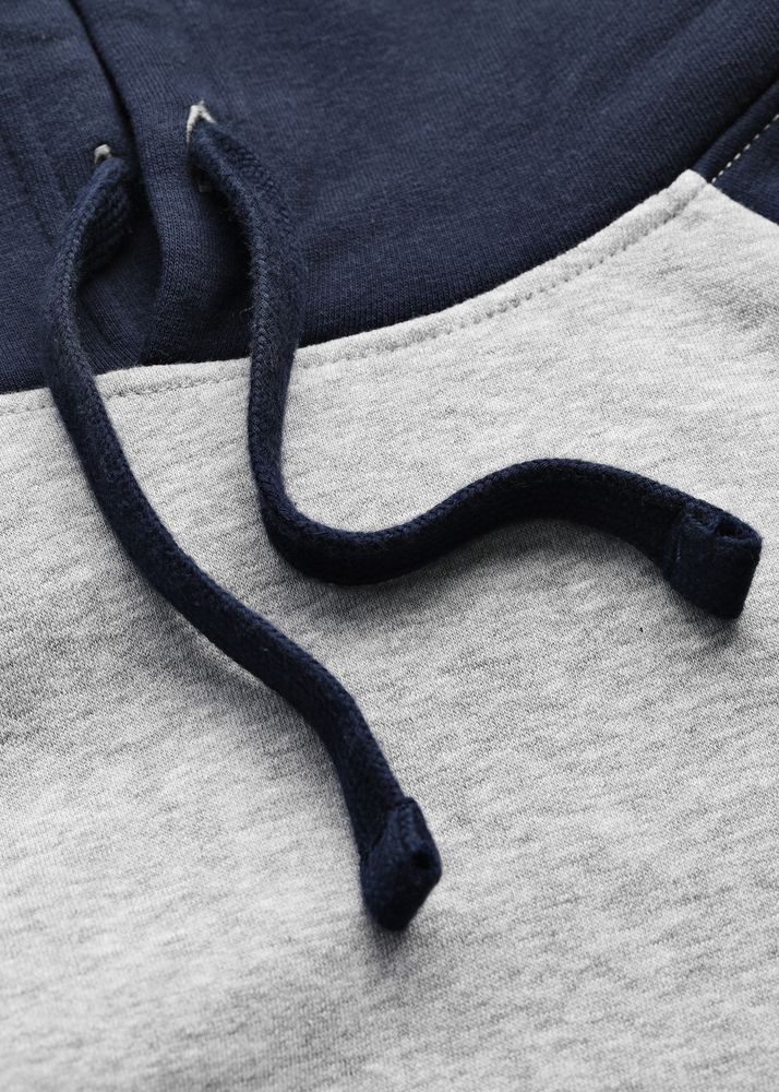 Толстовка унисекс Seattle, серый меланж с темно-синим — изображение 5