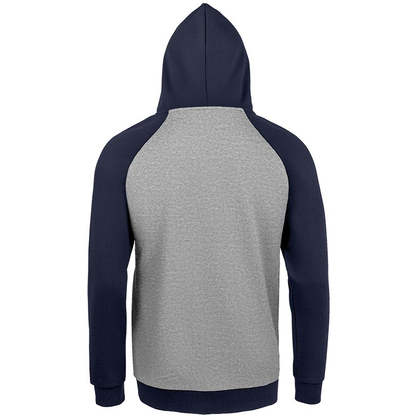 Толстовка унисекс Seattle, серый меланж с темно-синим — изображение 3