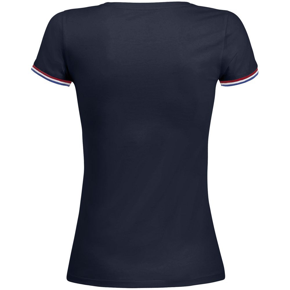 Футболка женская Rainbow Women, темно-синяя с ярко-синим — изображение 3