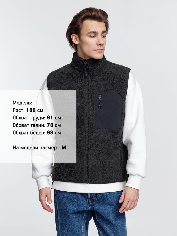 Жилет унисекс Fury BW, темно-серый (графит) — изображение 5