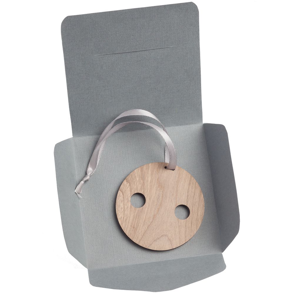 Деревянная подвеска Carving, в форме пуговицы Санты — изображение 5