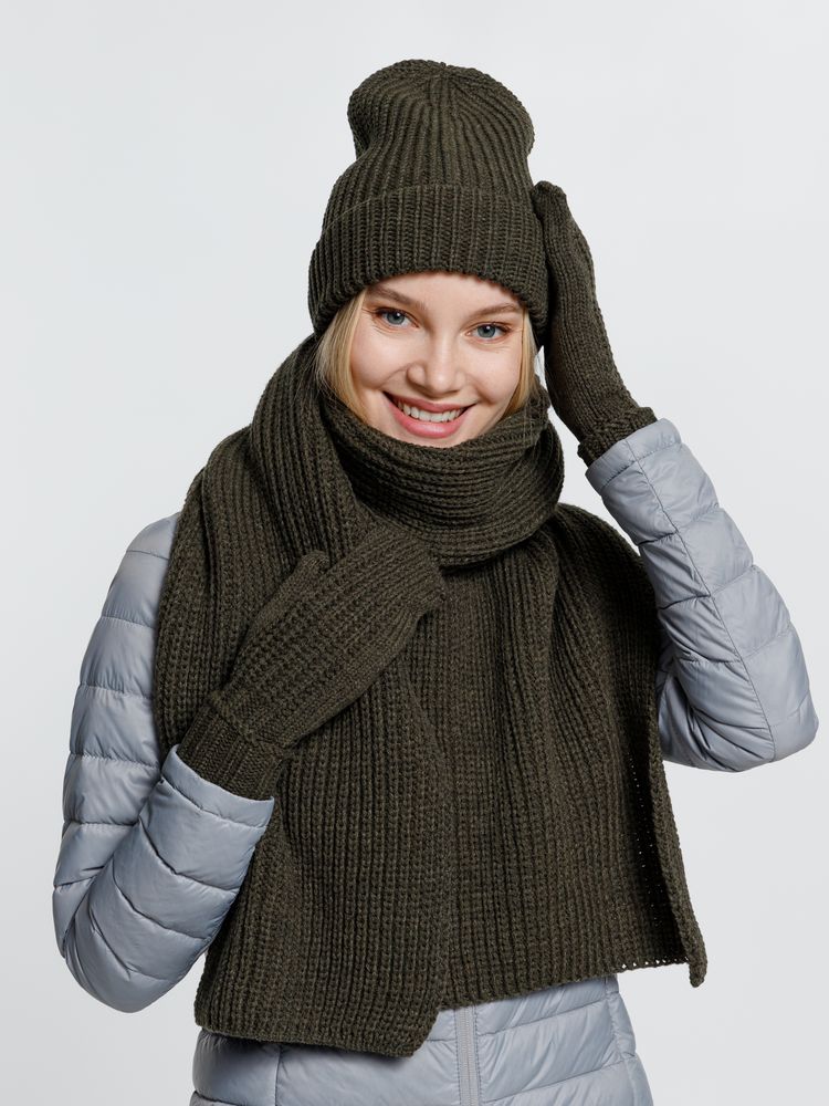 Варежки Nordkyn, зеленые (оливковые) — изображение 5