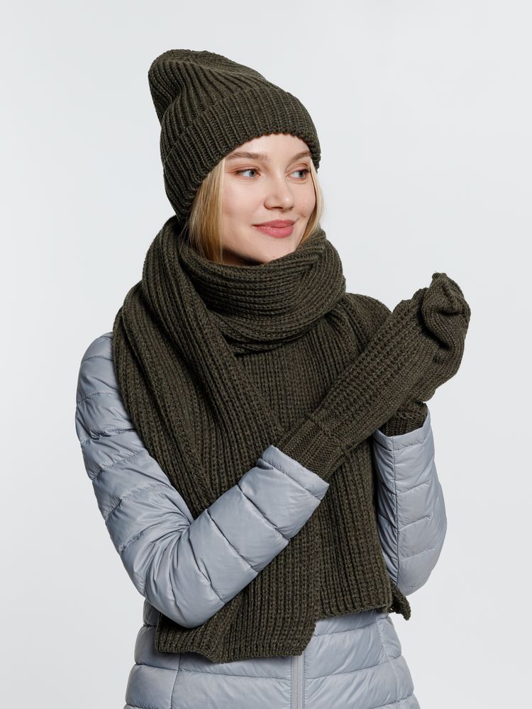 Варежки Nordkyn, зеленые (оливковые) — изображение 6