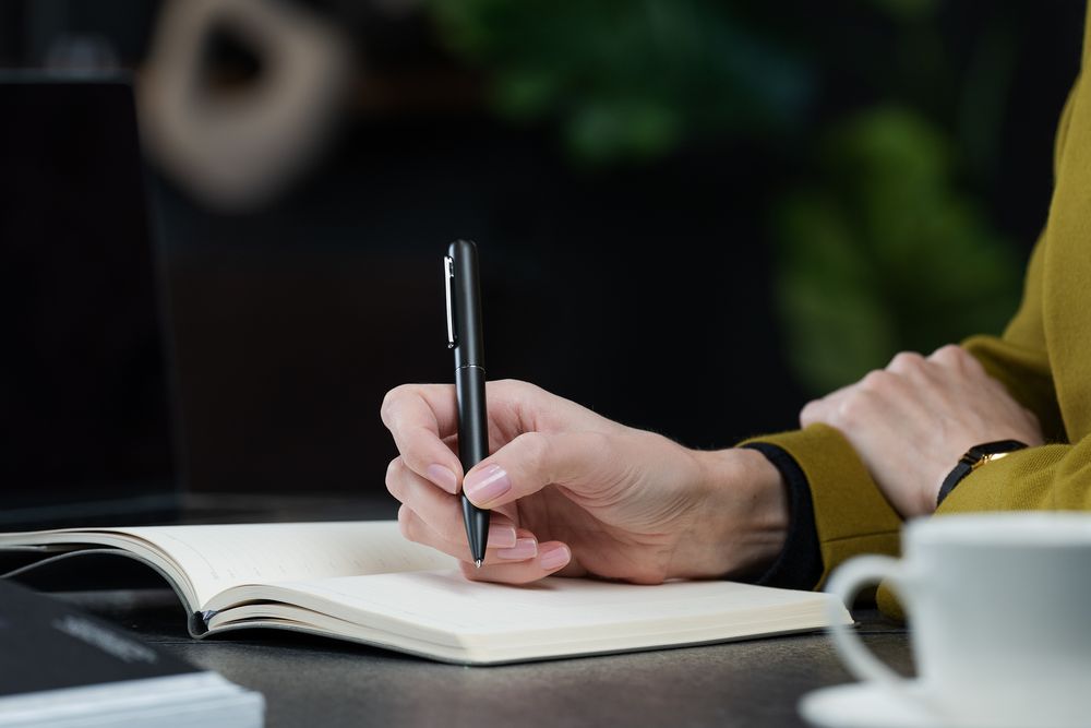 Ручка шариковая Scribo, матовая серая — изображение 6