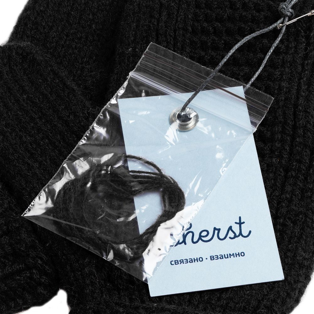 Варежки Brugge, черные — изображение 5