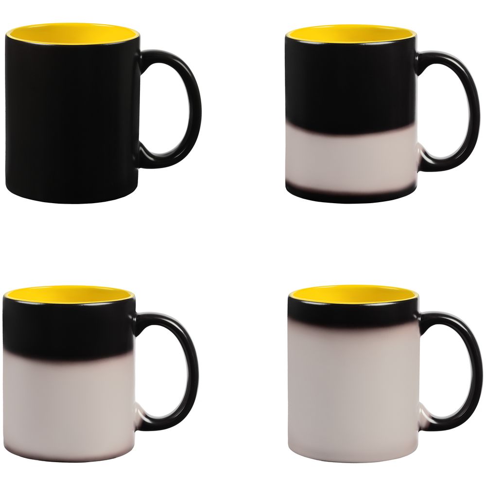 Набор из 6 кружек-хамелеонов On Display, желто-черный — изображение 6