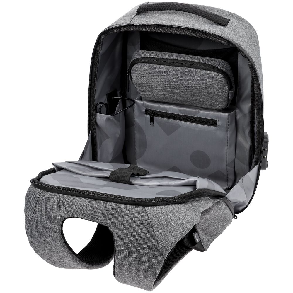 Рюкзак с потайным карманом inGreed, серый — изображение 7