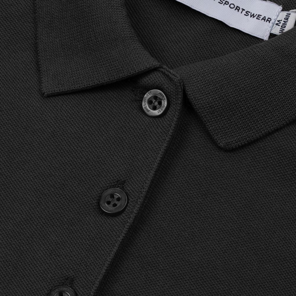 Рубашка поло женская Neptune, черная — изображение 4