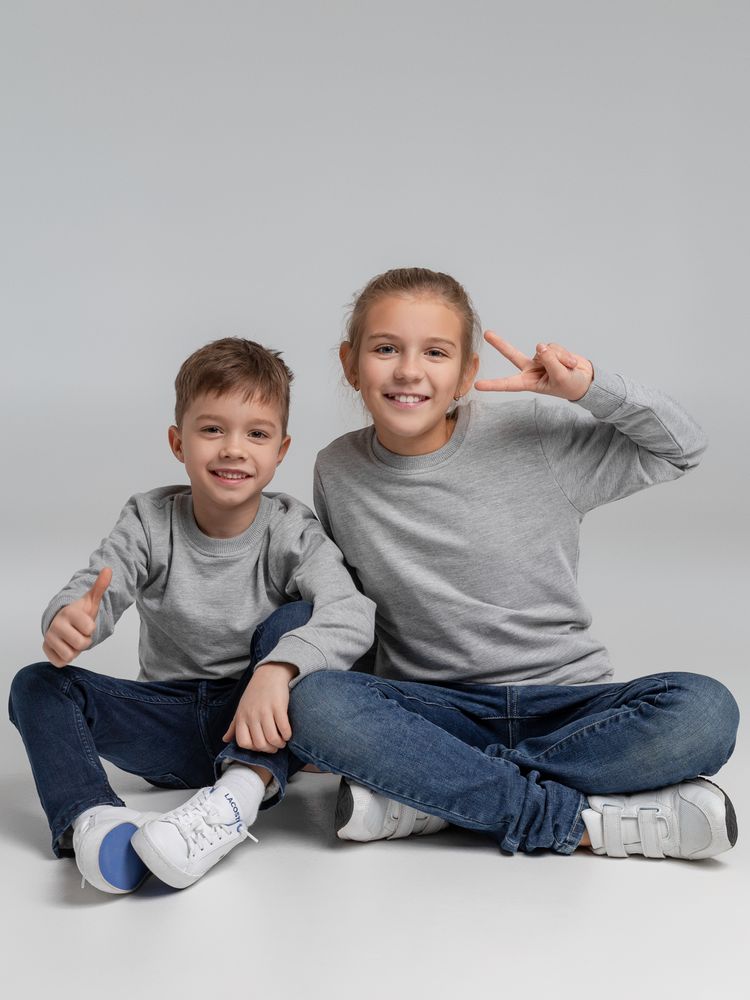 Свитшот детский Toima Kids 2.0, серый меланж — изображение 12