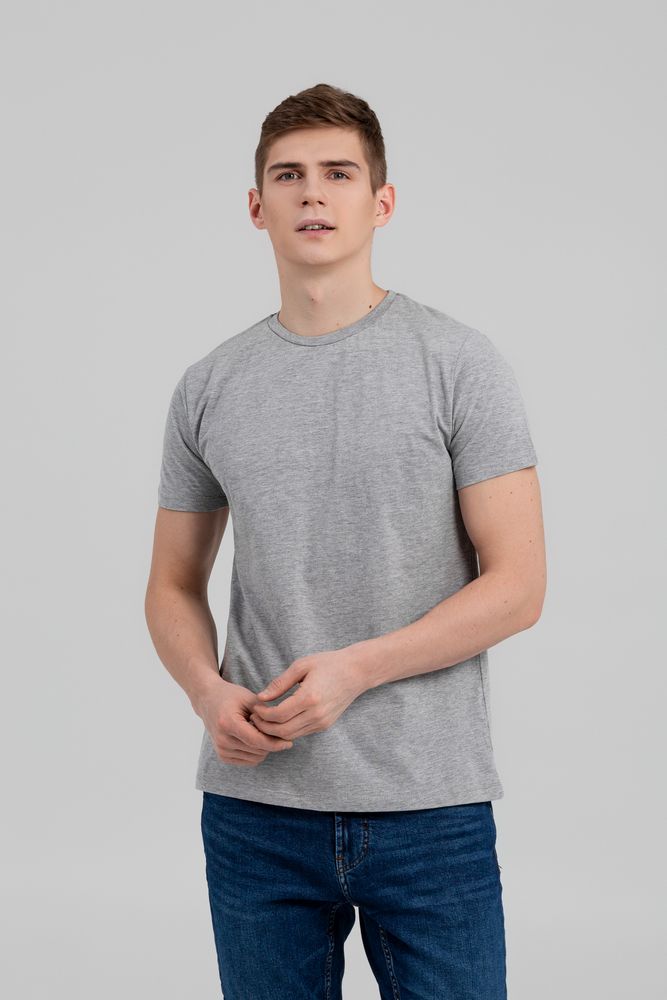 Футболка унисекс T-bolka 160 Original, серый меланж — изображение 5