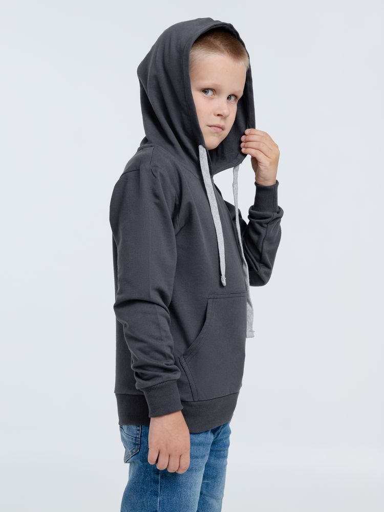 Толстовка с капюшоном детская Kirenga Kids, темно-серая (графит) — изображение 9