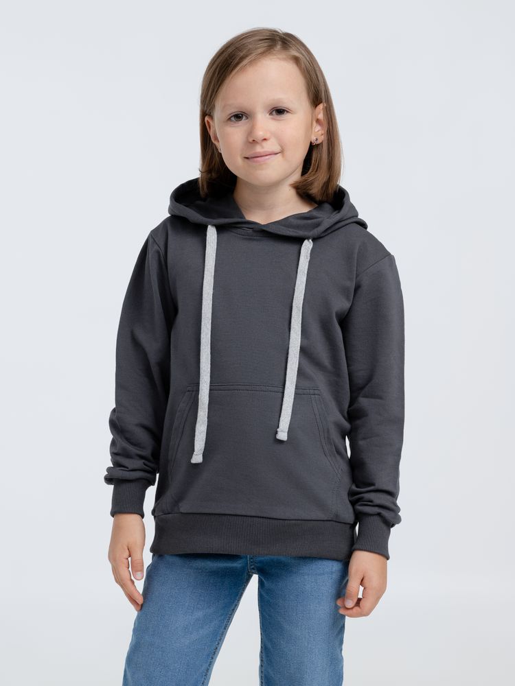 Толстовка с капюшоном детская Kirenga Kids, темно-серая (графит) — изображение 4