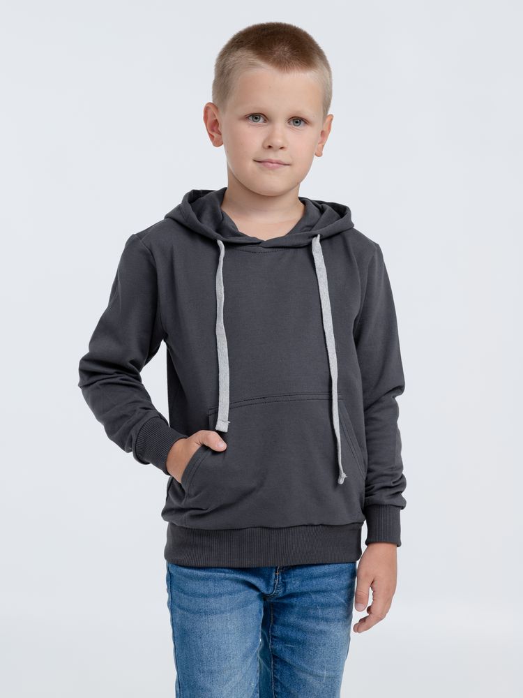 Толстовка с капюшоном детская Kirenga Kids, темно-серая (графит) — изображение 7
