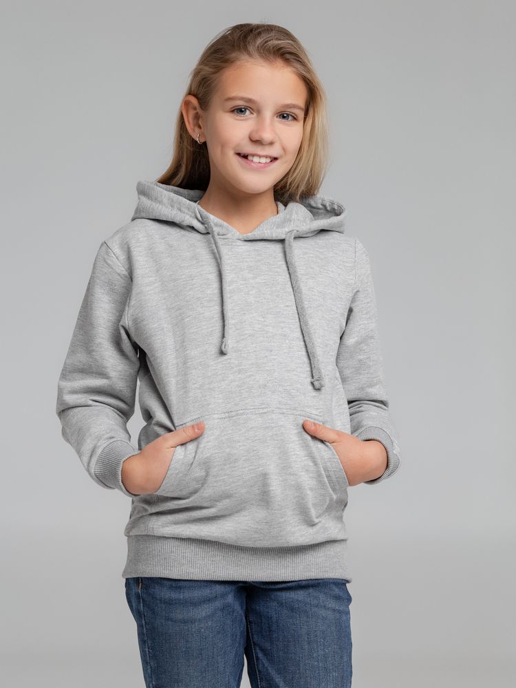Толстовка с капюшоном детская Kirenga Kids, серый меланж — изображение 10