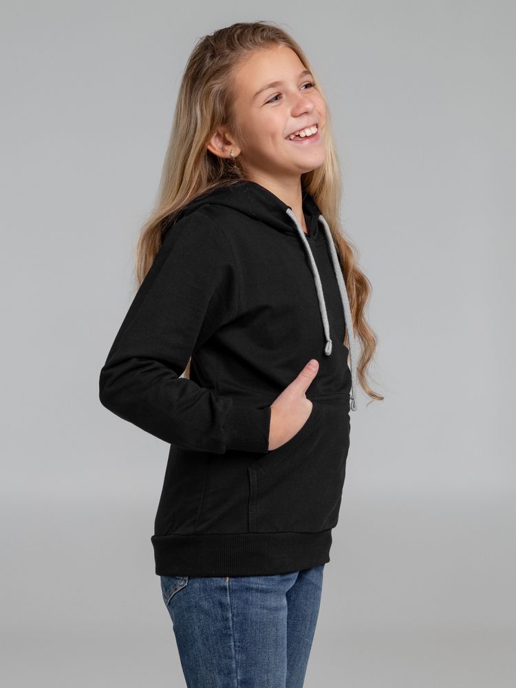 Толстовка с капюшоном детская Kirenga Kids, черная — изображение 8
