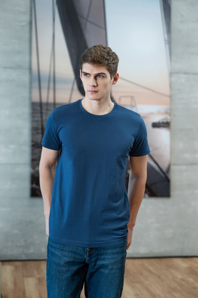 Футболка мужская American U, синяя — изображение 6