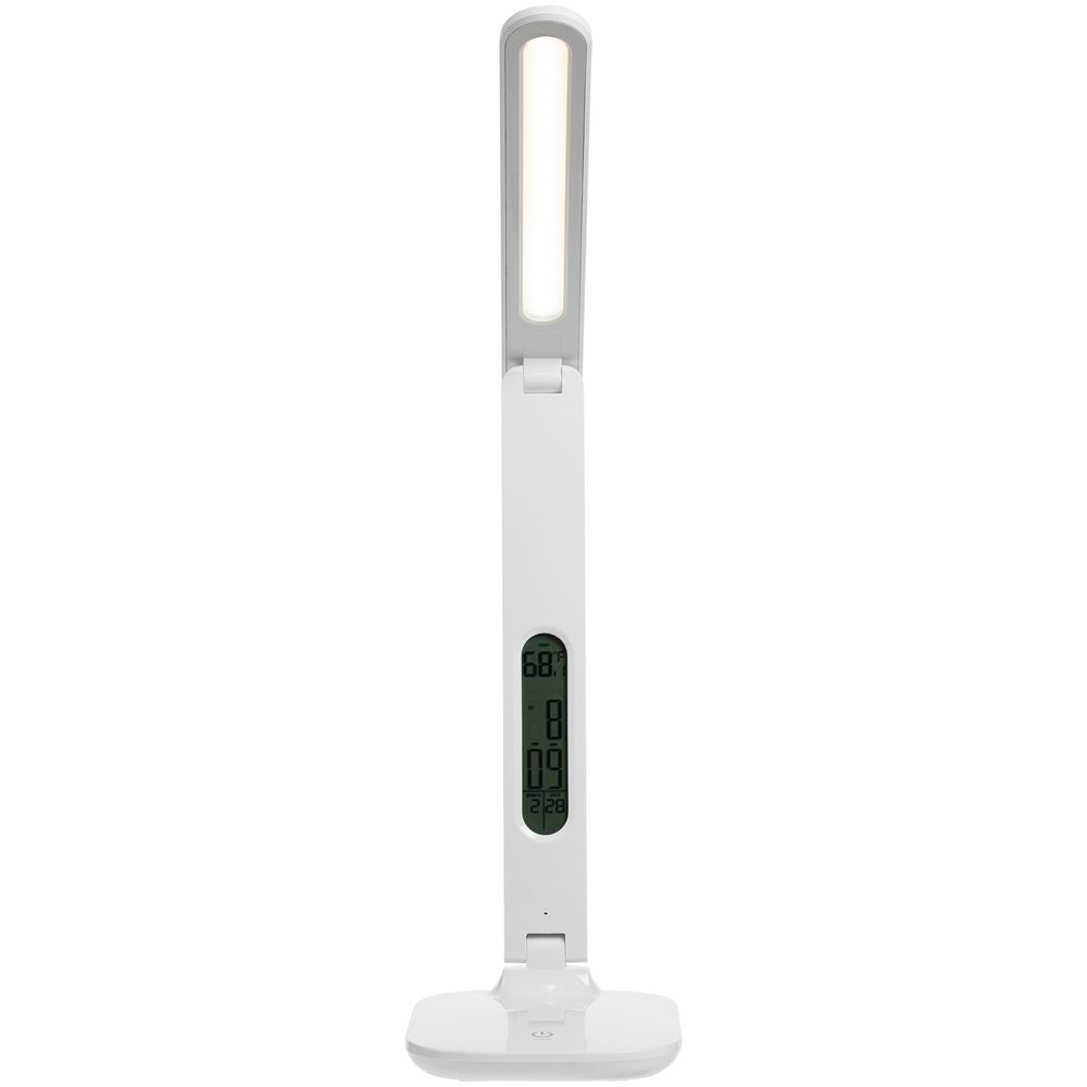 Настольная лампа с часами и календарем Office Torch, белая — изображение 4
