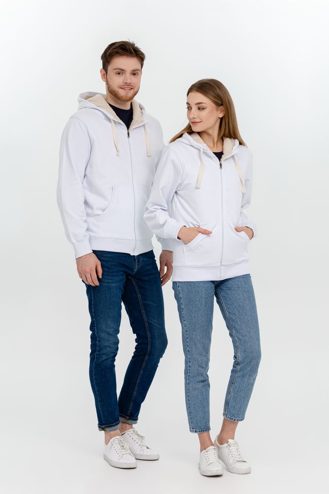 Толстовка на молнии Kulonga Sherpa, белая — изображение 10