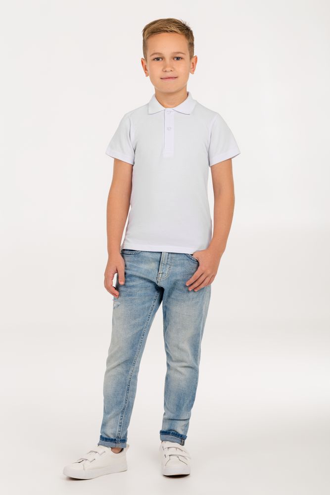 Рубашка поло детская Virma Kids, белая — изображение 6