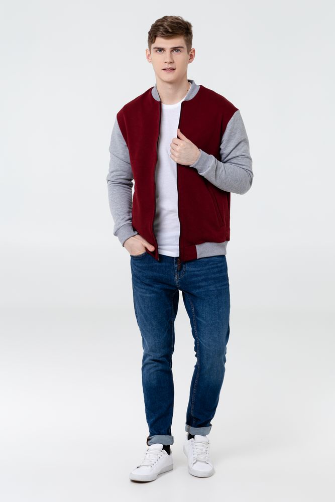 Бомбер College, бордовый — изображение 7