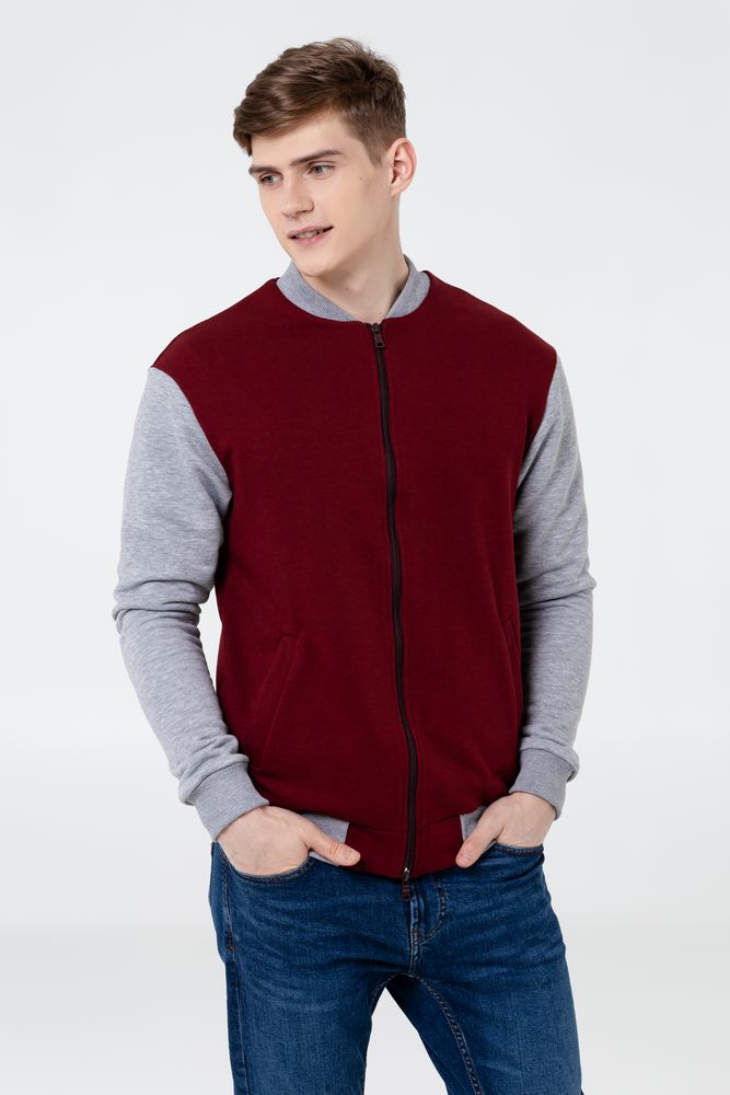 Бомбер College, бордовый — изображение 6