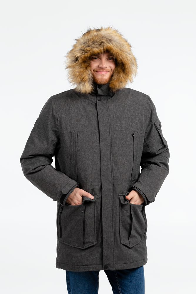 Парка мужская Explorer, серый меланж — изображение 15