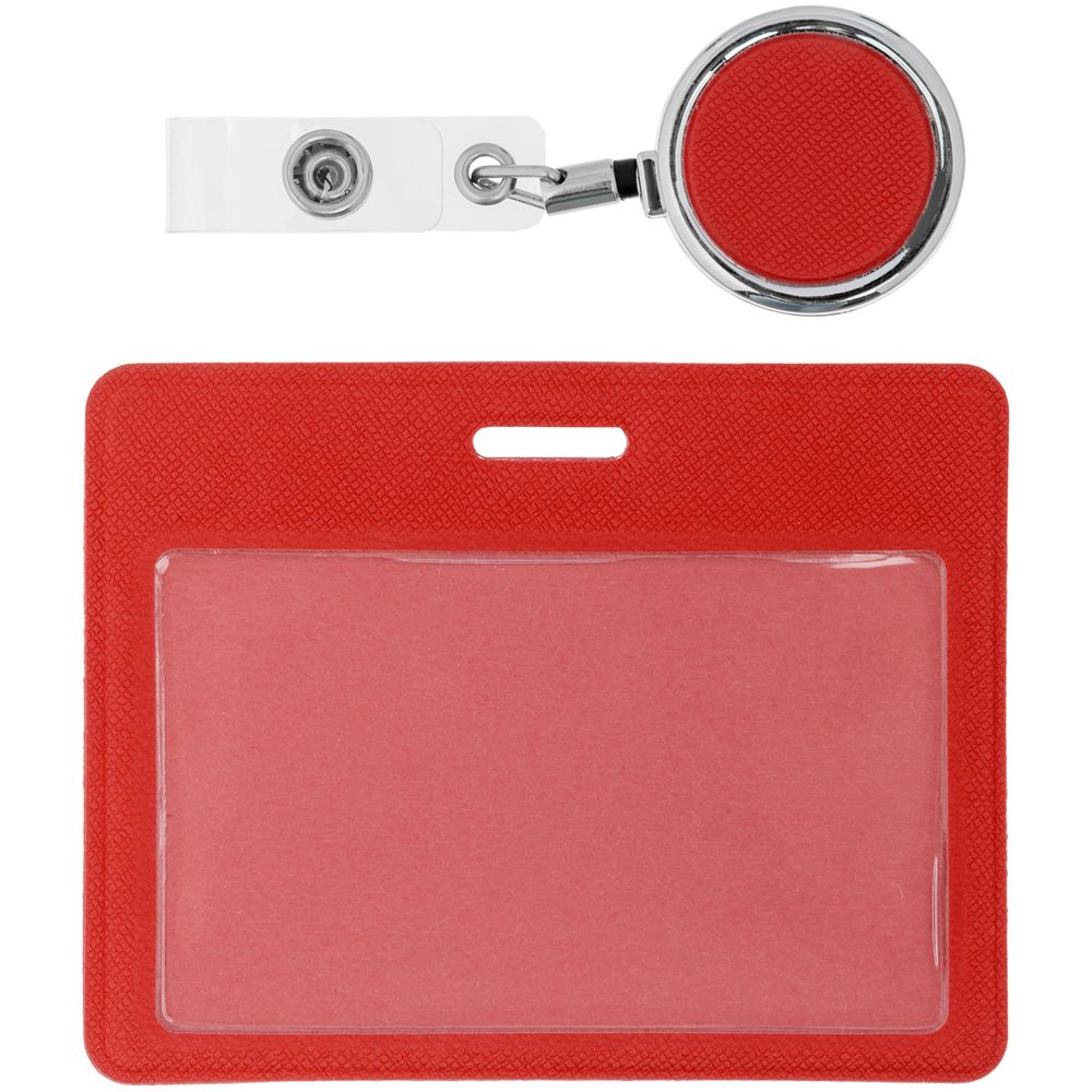 Чехол для карточки с ретрактором Devon, красный — изображение 3