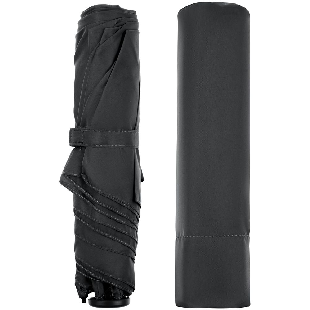 Зонт складной Zero 99, темно-серый (графит) — изображение 4