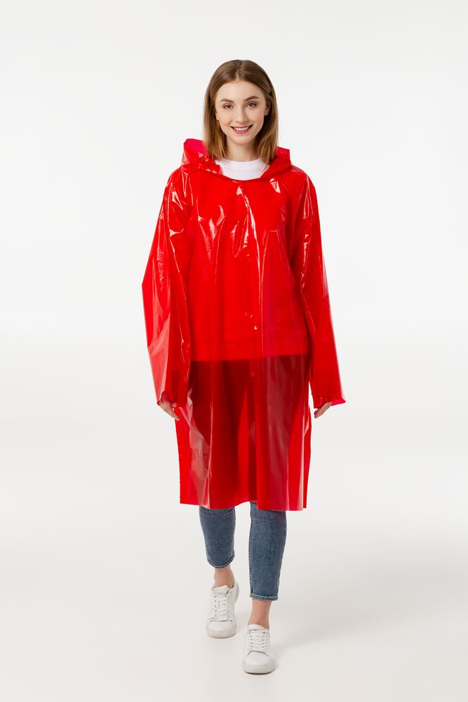 Дождевик-плащ CloudTime, красный — изображение 7