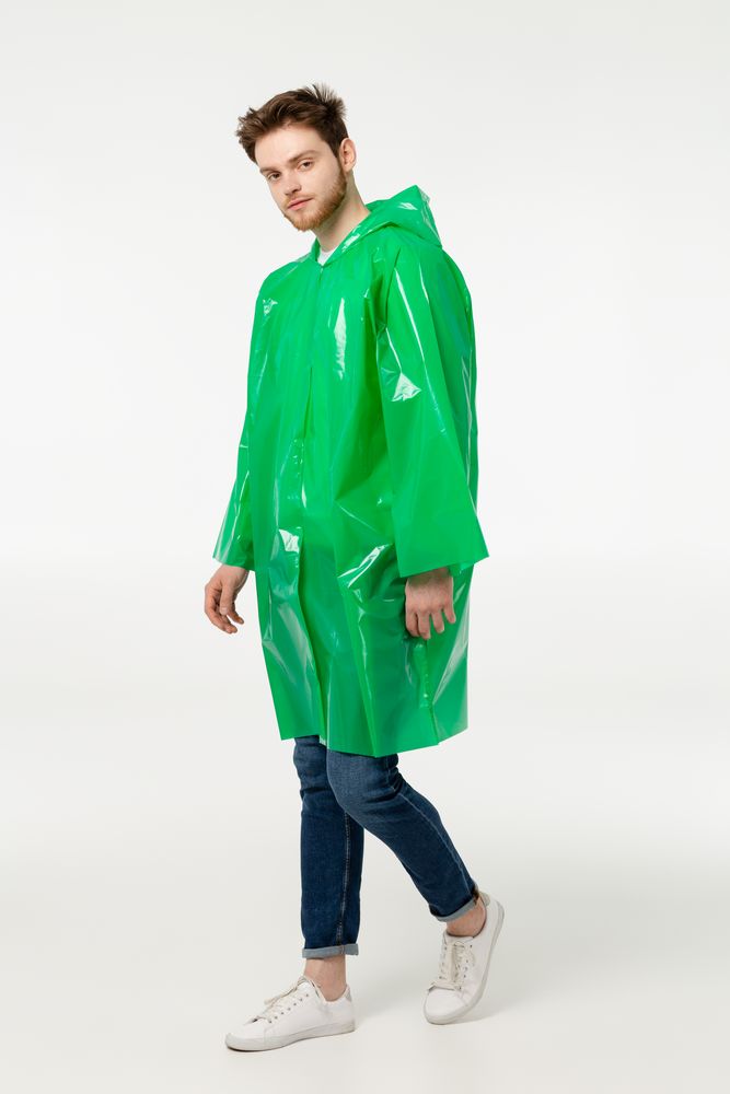 Дождевик-плащ CloudTime, зеленый — изображение 7